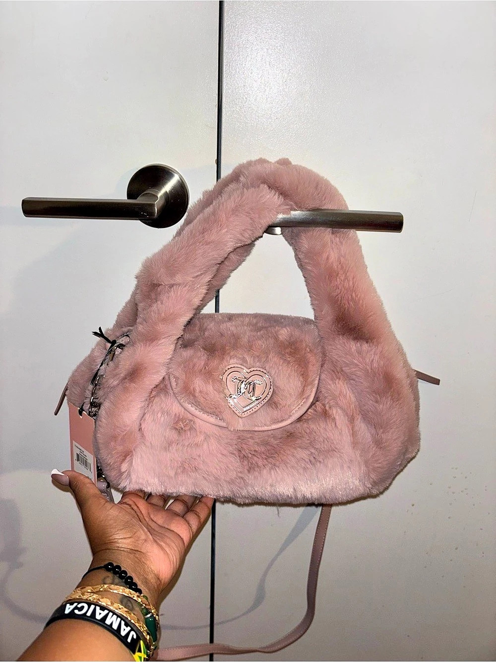 Juicy couture fab shoulder Faux Fur Bag NWT